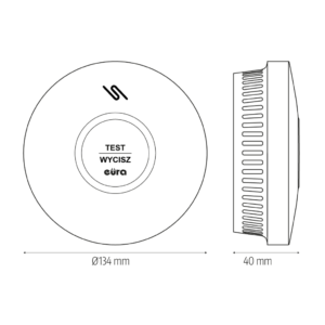Anglies monoksido ir dūmų detektorius Eura CSD-39A2