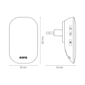 Bevielis durų skambutis Eura WDP-81H2