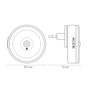 Bevielis durų skambutis Eura WDP-90H2