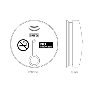 Cigarečių dūmų detektorius Eura SD-20B8