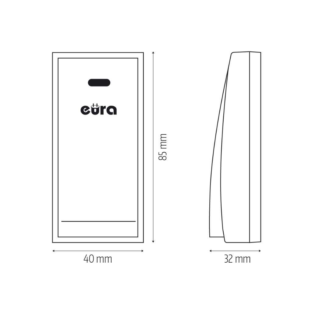 Durų skambučio mygtukas Eura Kinetic WDA