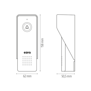 Belaidis domofonas Eura ADP-80A3 White