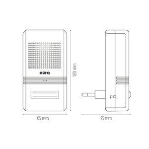 Bevielis durų skambutis Eura WDP-15A3