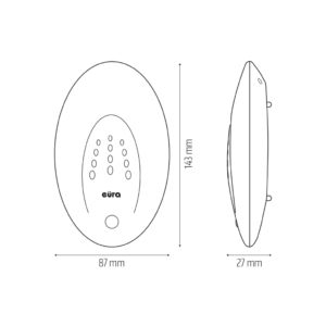 Bevielis durų skambutis Eura WDP-24A3 Ellipsis