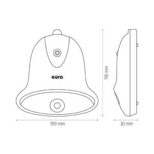 Bevielis durų skambutis Eura WDP-26A3 Campana