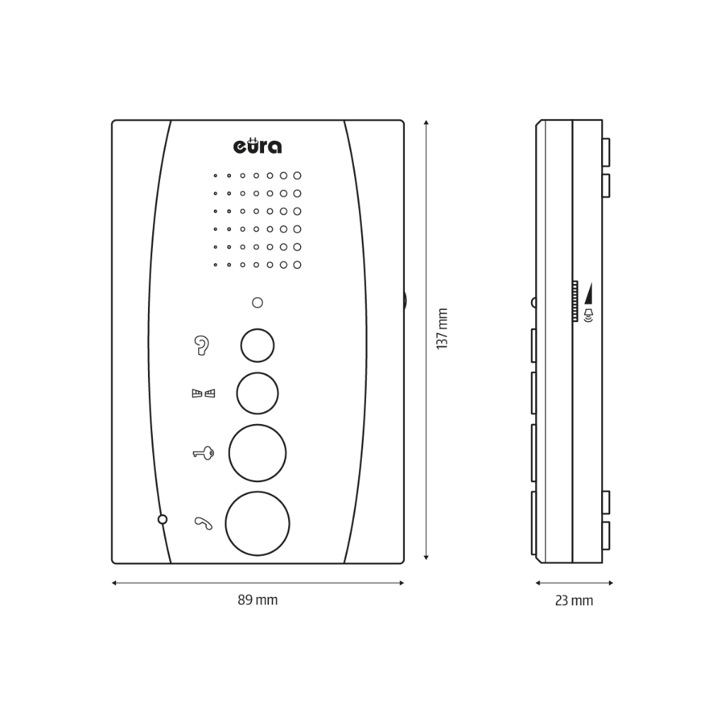 Domofonas Eura ADP-11A3 Invito