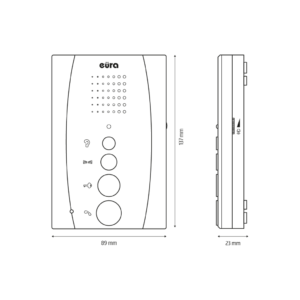 Domofonas Eura ADP-38A3 Entra White