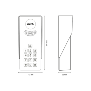 Domofonas Eura ADP-38A3 Entra White