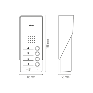 Domofonas Eura ADP-64A3 White