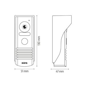 Išorinė domofono kasetė Eura VDA-10A3