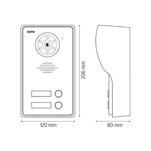 Išorinė domofono kasetė Eura VDA-23A3