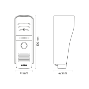 Išorinė domofono kasetė Eura VDA-79A3