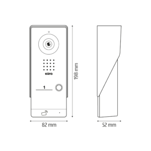 Išorinė domofono kasetė Eura VDA-91A3