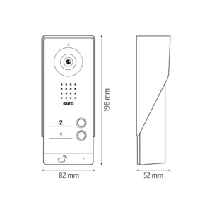 Išorinė domofono kasetė Eura VDA-92A3