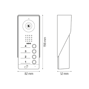 Išorinė domofono kasetė Eura VDA-94A3
