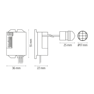 PIR judesio jutiklis El home MD-15B7