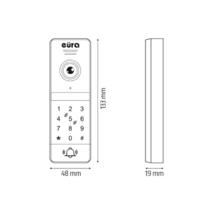 Vaizdo domofonas Eura VDP-00C5 Black