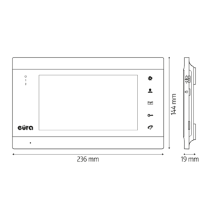 Vaizdo domofonas Eura VDP-00C5 Black