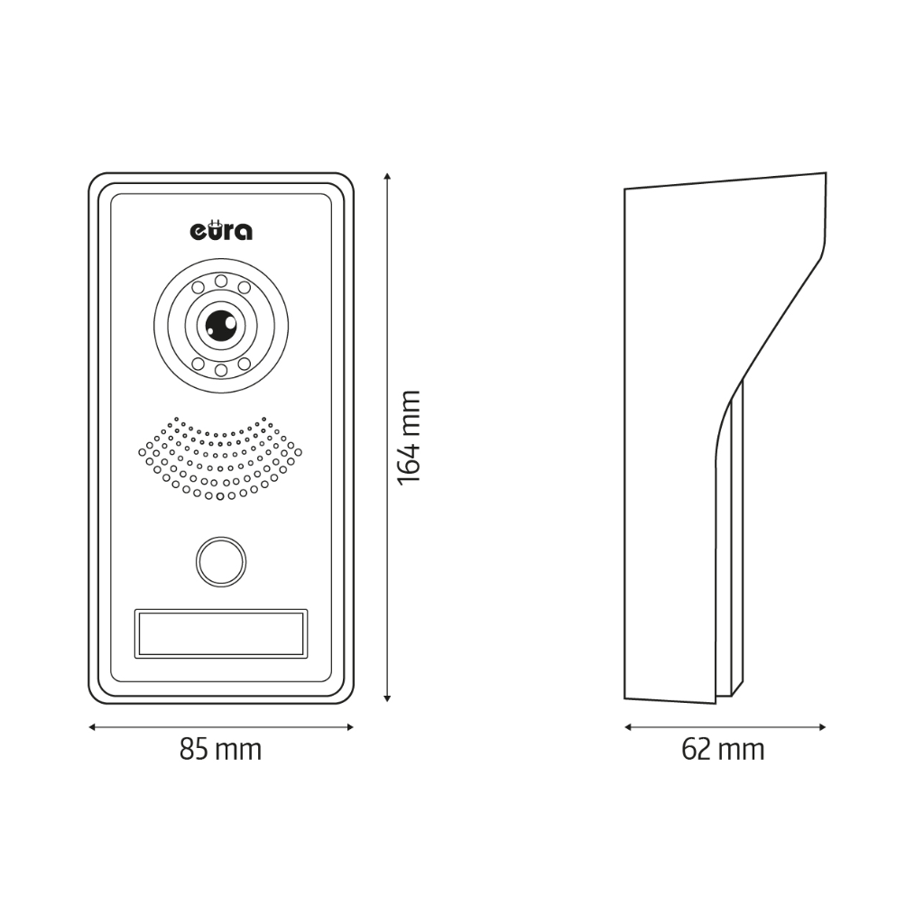 Vaizdo domofonas Eura VDP-42A3 GAMMA+ White