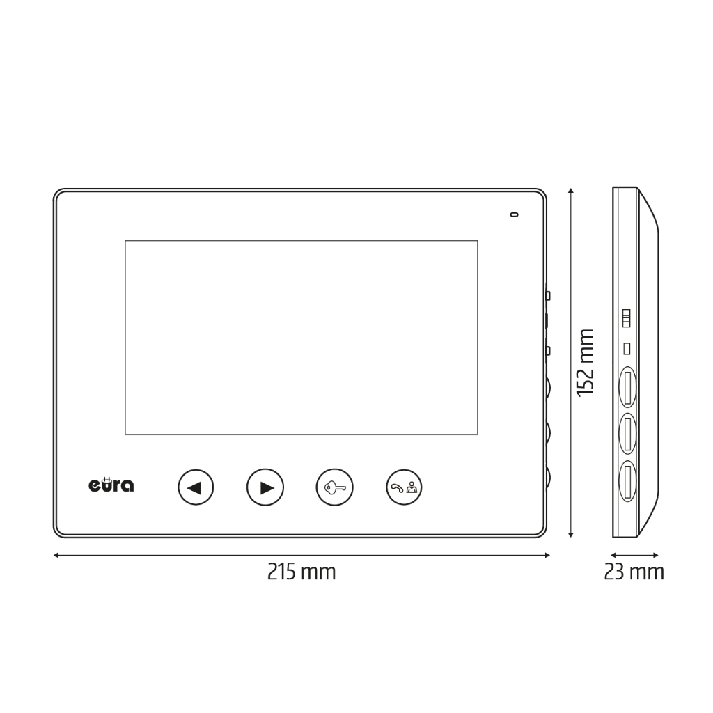 Vaizdo domofonas Eura VDP-42A3 GAMMA+ White