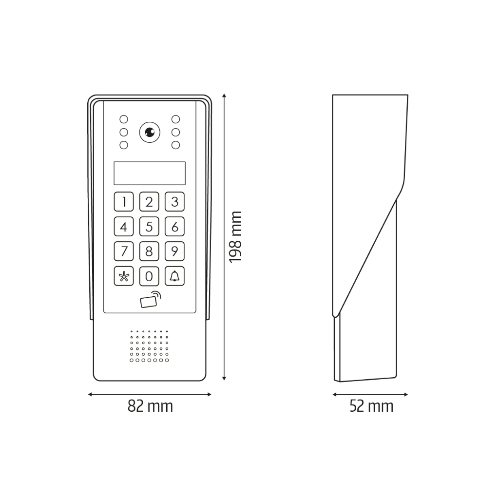 Vaizdo domofonas Eura VDP-90A3 DELTA+
