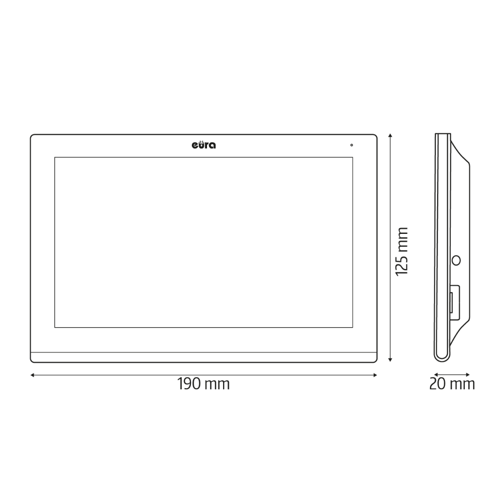 Vaizdo domofonas Eura VDP-97C5 White