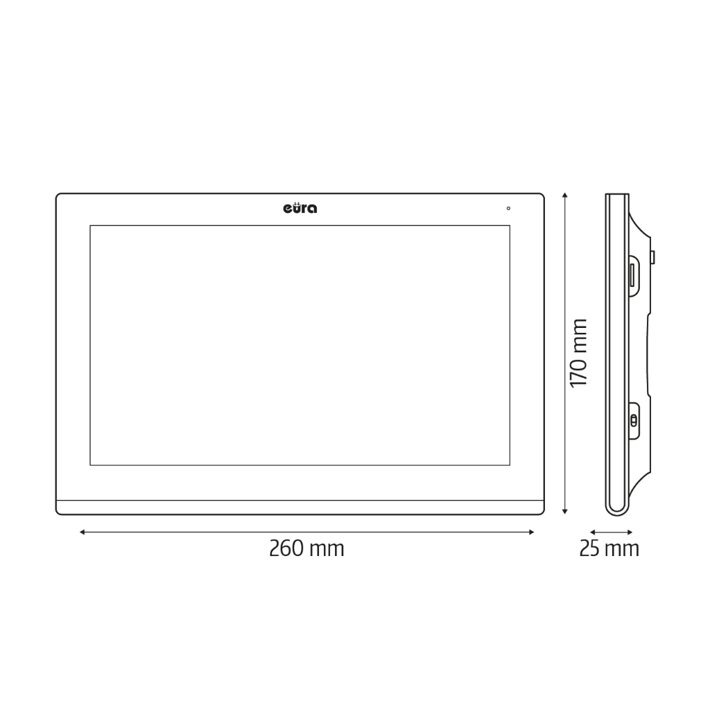 Vaizdo domofonas Eura VDP-98C5 White
