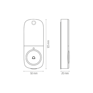 Bevielis durų skambutis El home WDP-90A3 White