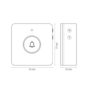 Bevielis durų skambutis El home WDP-90A3 White