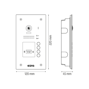 Išorinė domofono kasetė Eura VDA-86A5