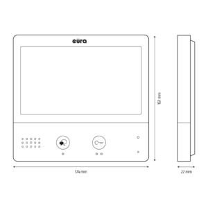 Vaizdo domofonas Eura VDP-59A5 White