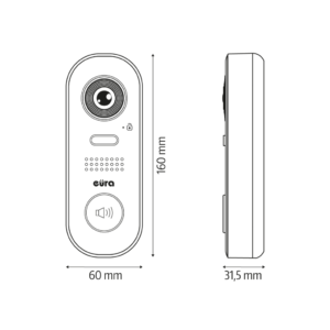 Vaizdo domofonas Eura VDP-62A5 White