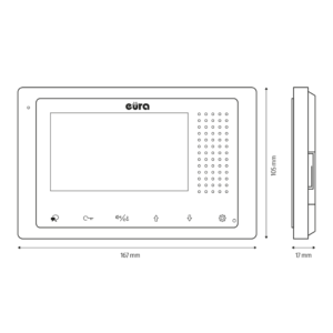 Vaizdo domofonas Eura VDP-62A5 White