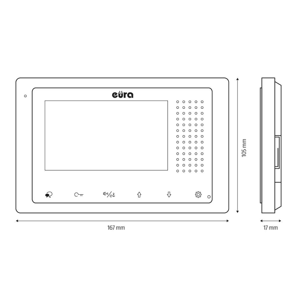 Vaizdo domofonas Eura VDP-62A5 White