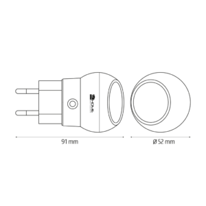 LED šviestuvas su sutemų jutikliu El home ML-02A3
