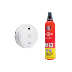 Dūmų detektoriaus ir gesintuvo rinkinys EUR-10