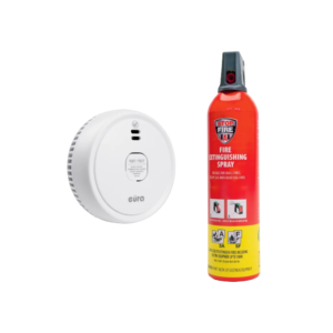 Dūmų detektoriaus ir gesintuvo rinkinys EUR-11