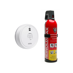 Dūmų detektoriaus ir gesintuvo rinkinys EUR-11