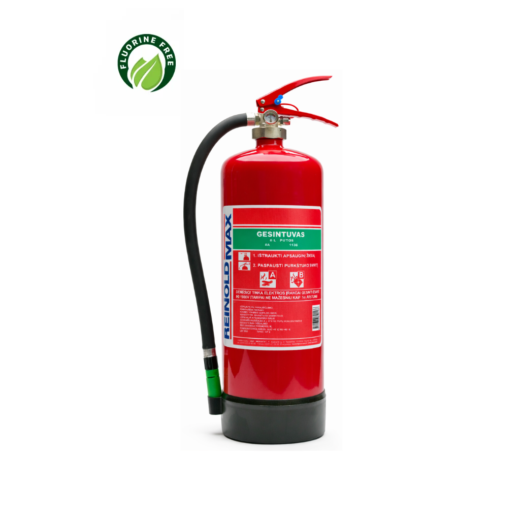 Vandens putų gesintuvas ReinoldMax 6L (PFAS_free)