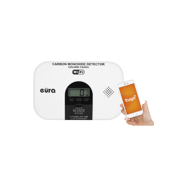 Anglies monoksido detektorius Eura CD-53A2v5300-TY WiFi
