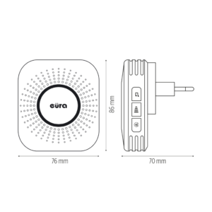 Bevielis durų skambutis Eura WDP-82H2v2R