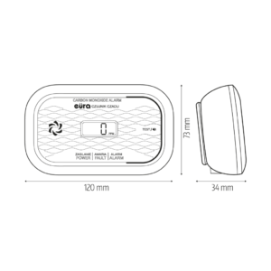 Anglies monoksido detektorius Eura CD-72A2v4300/B