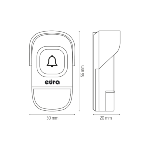 Bevielis durų skambutis Eura WDP-46A3