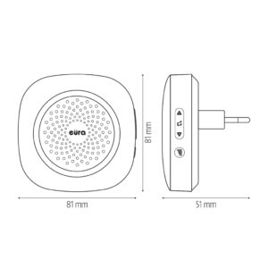 Bevielis durų skambutis Eura WDP-46A3