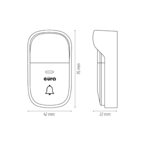 Bevielis durų skambutis Eura WDP-52A3