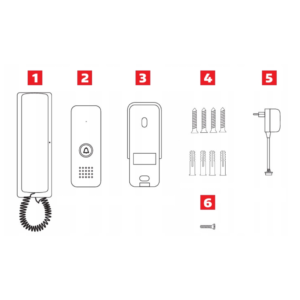 Domofonas Eura ADP-24A3 White