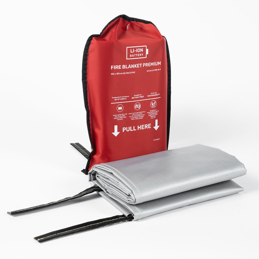 Nedegus audeklas ličio baterijų gaisrams