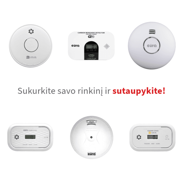 Sukurkite savo smalkių ir dūmų detektorių rinkinį