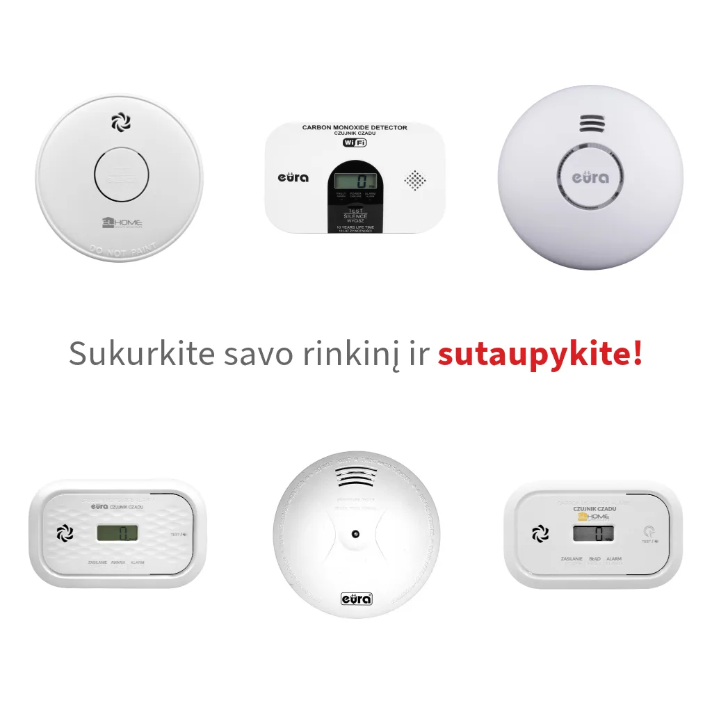 Sukurkite savo smalkių ir dūmų detektorių rinkinį