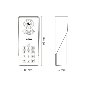 Išorinė domofono kasetė Eura VDA-81A3